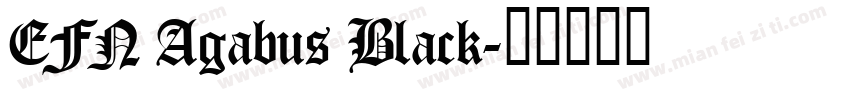 EFN Agabus Black字体转换